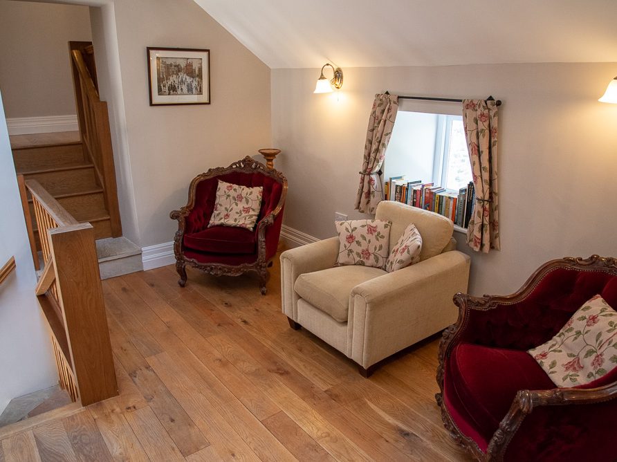 Livign area in the Edge cottage, Rushop Hall - pet friendly and family friendly accommodation in the Peak District