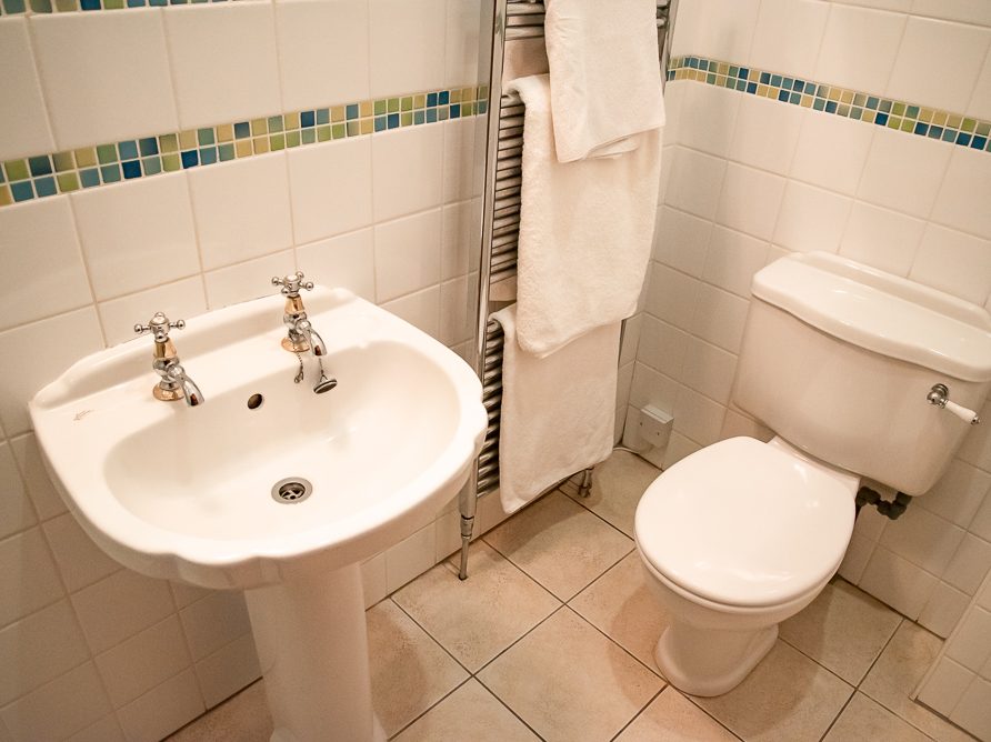 En suite bathroom in the Edge, Rushop Hall - family friendly accommodation in the Peak District