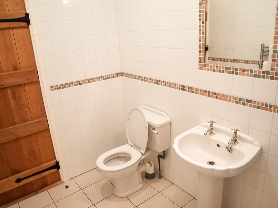 en suite bathroom in the Edge, Rushop Hall - family friendly accommodation in the Peak District